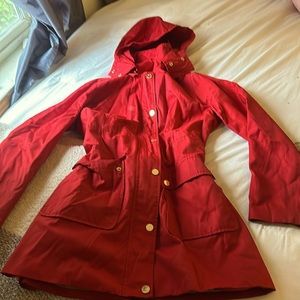 Michael Kors red trench coat